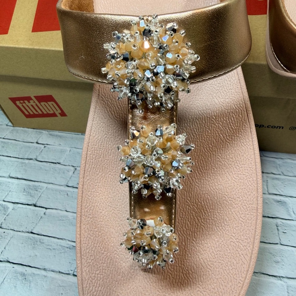 Fitflop Gold Beaded Sandals